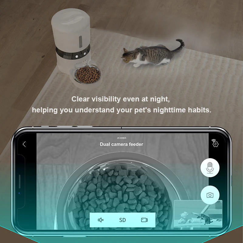Automatic Pet Feeder with Camera | App Controlled