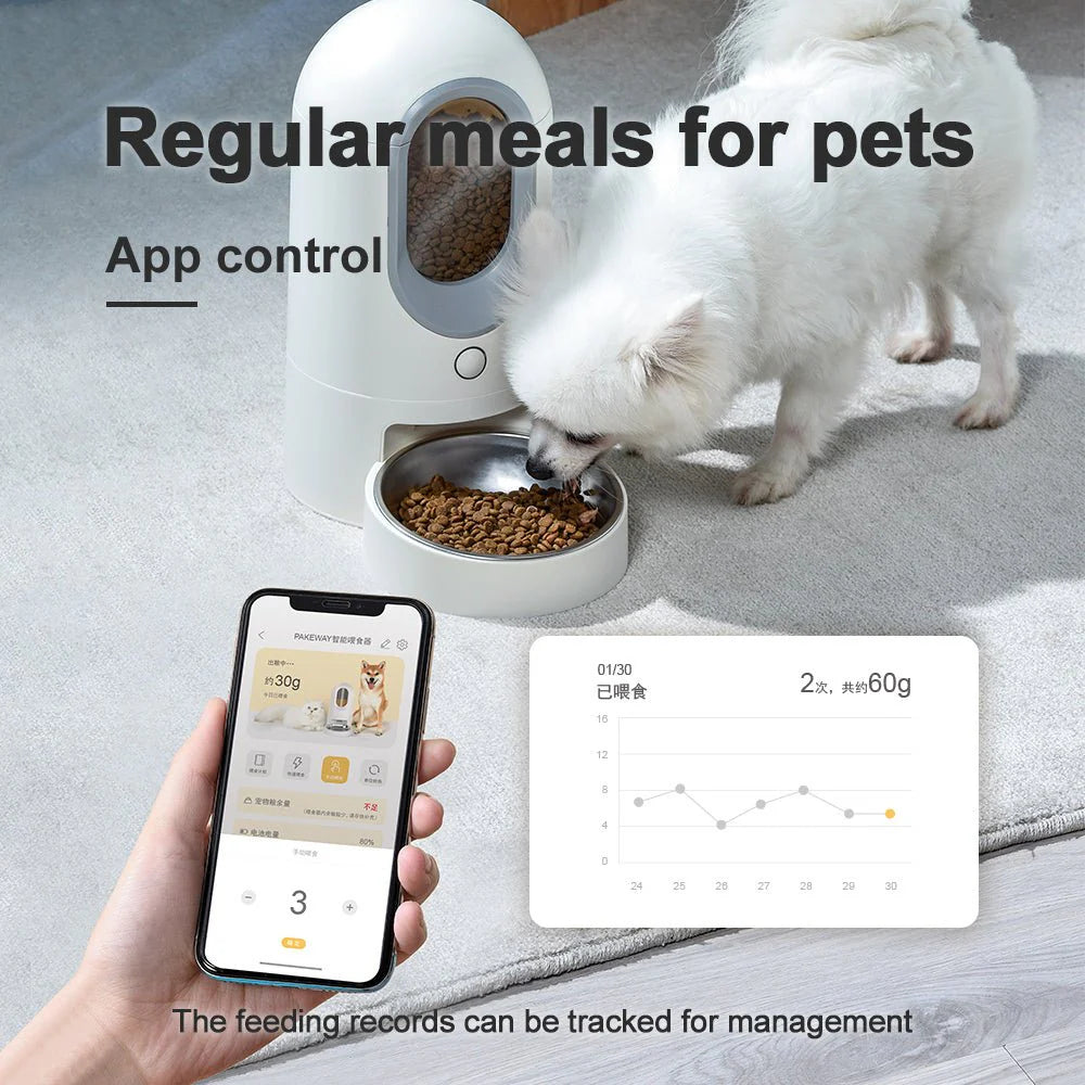 Automatic Cat Feeder Timed Cat Food Dispenser Wifi with APP Control 