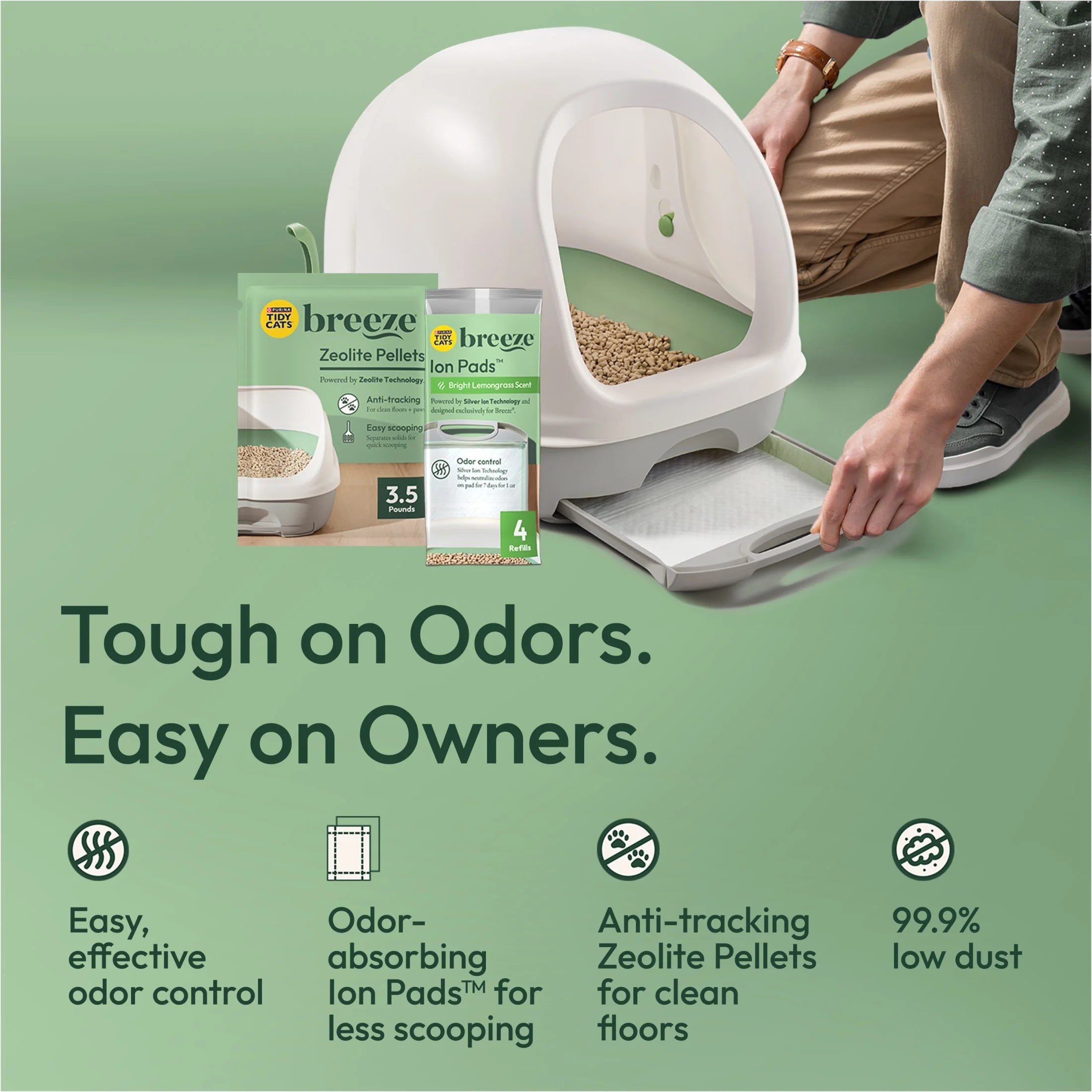 Purina Breeze Covered Cat Litter Box System Kit 