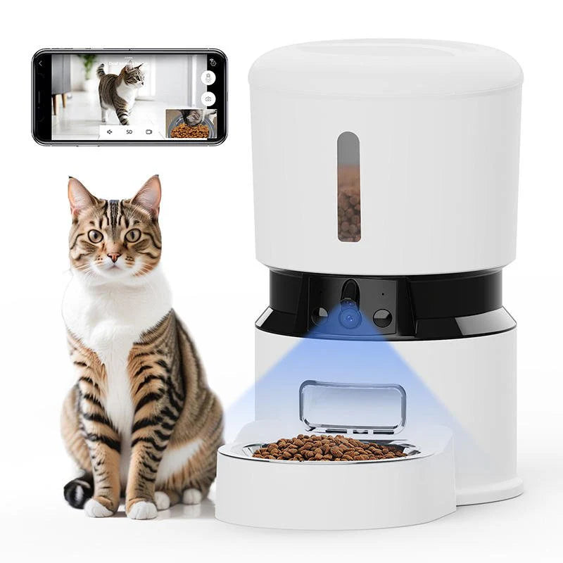 Automatic Pet Feeder with Camera | App Controlled