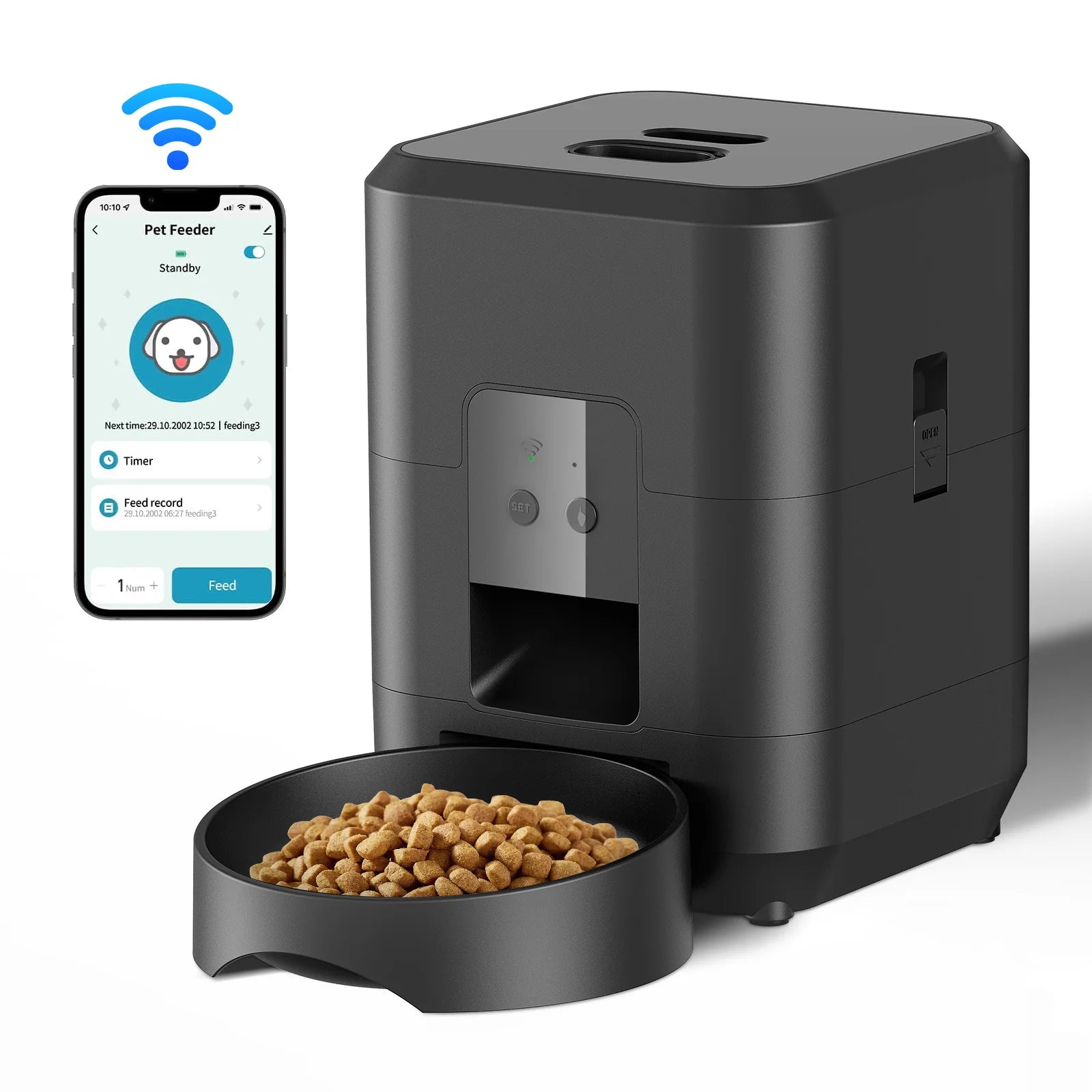 HEYBO Smart Feeder | Automatic Feeder, 2L Capacity for Cats & Dogs Dry Food