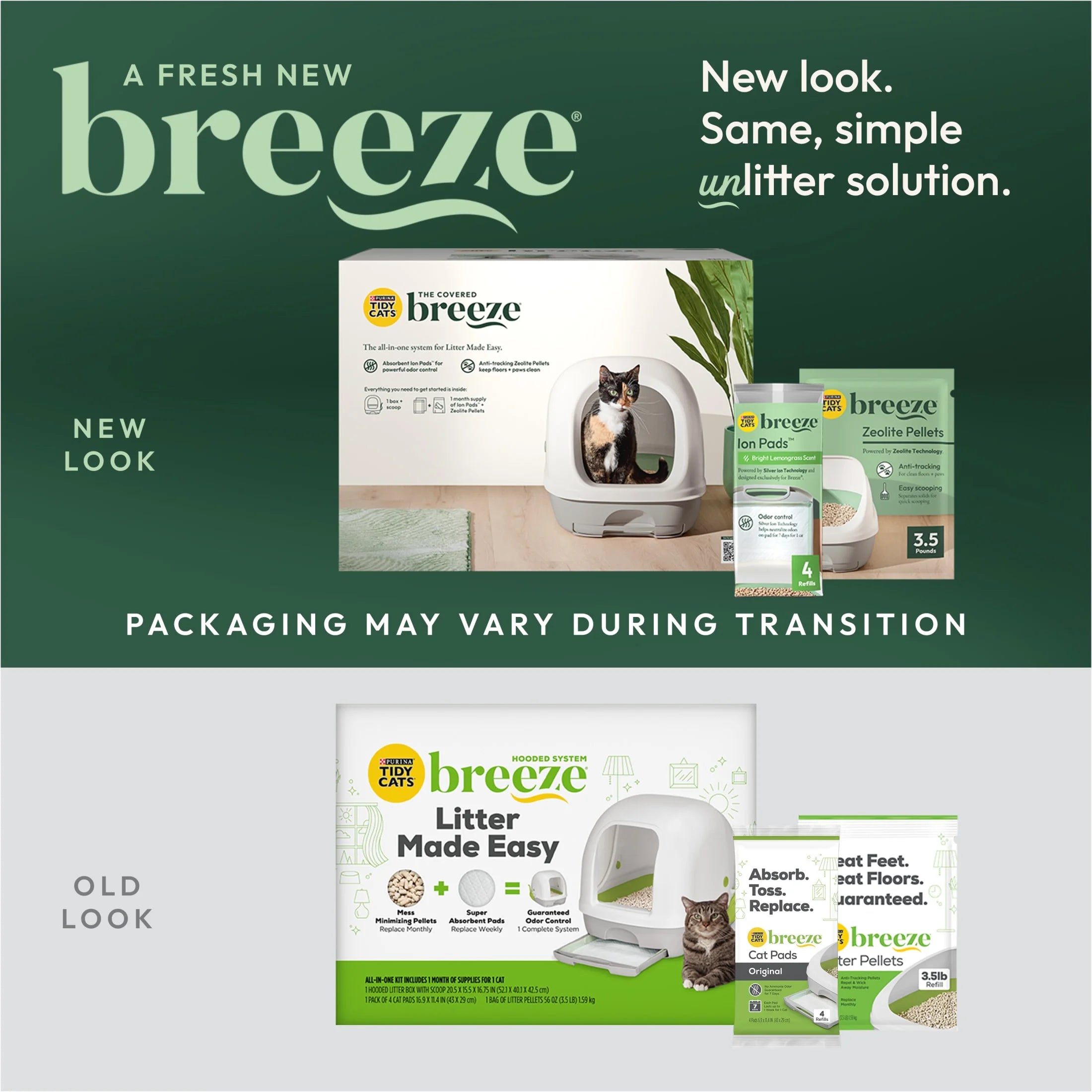 Purina Breeze Covered Cat Litter Box System Kit 