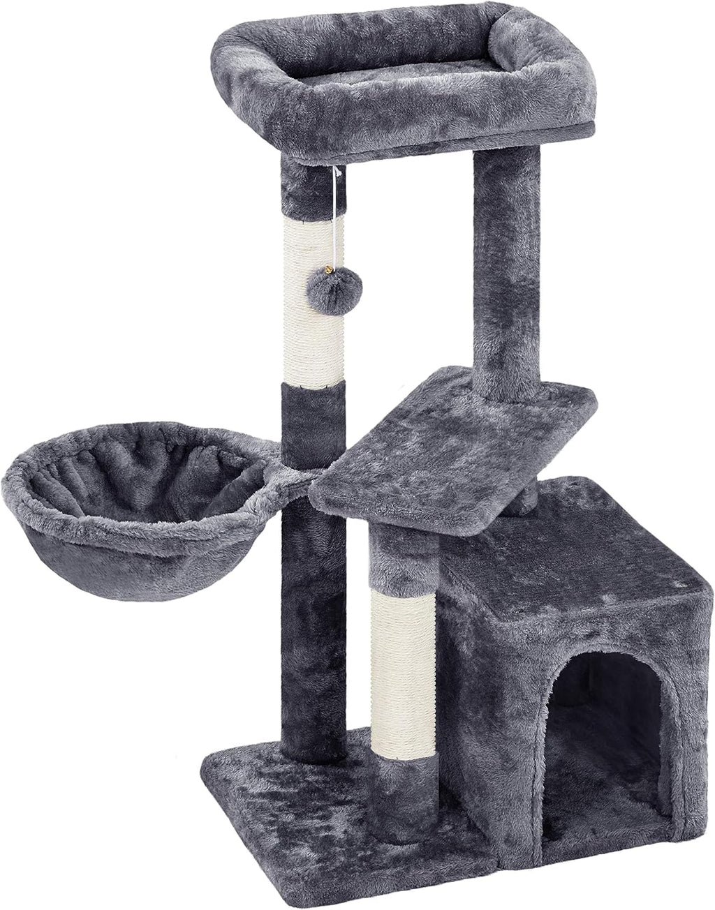 34" Indoor Cat Tower, Multi-Level Cat Condo with Extra Scratch Boards and Sisal Posts as Kitty Activity Center Pet Stand Tree