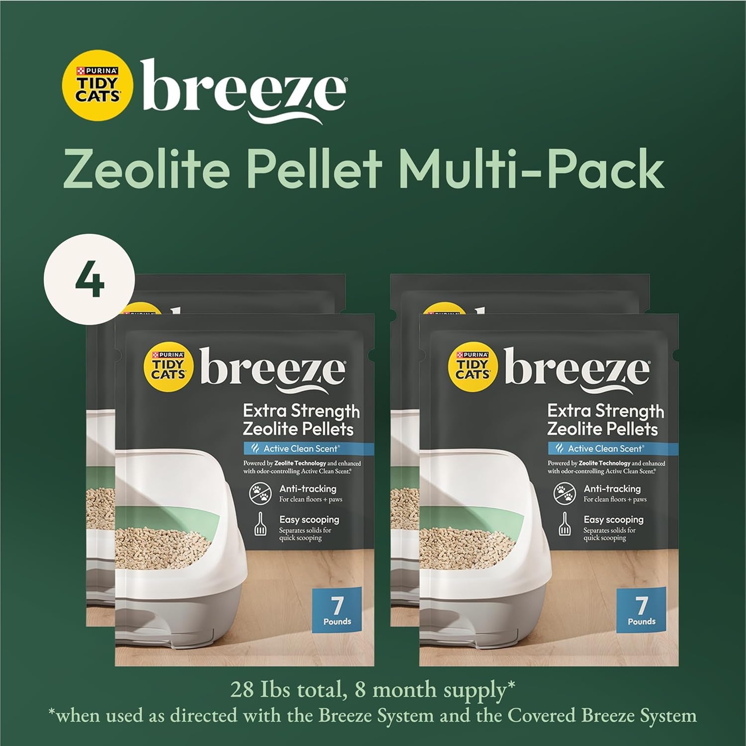 Purina Scented Litter Pellets, Breeze Enhanced Refill Litter Pellets in Recyclable Box - 7lb Bag
