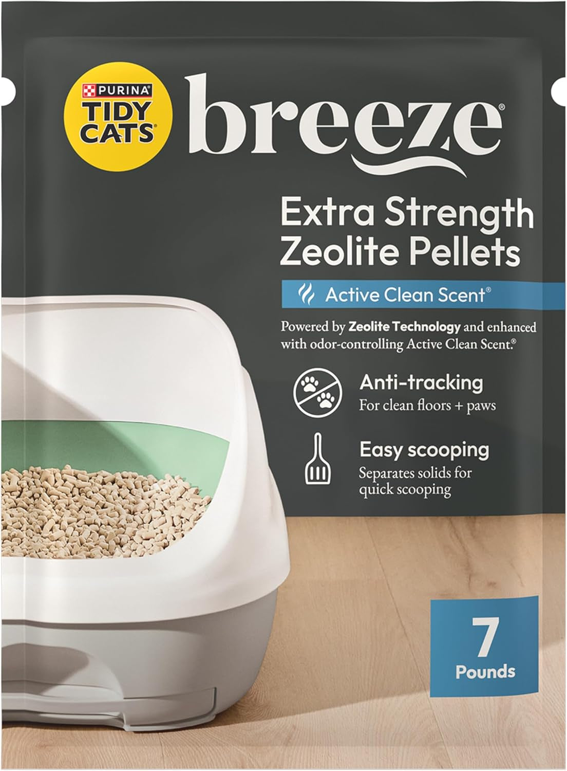 Purina Scented Litter Pellets, Breeze Enhanced Refill Litter Pellets in Recyclable Box - 7lb Bag